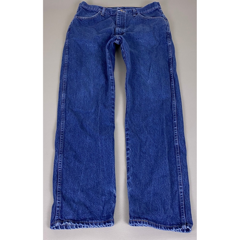 Rustler Jeans Men's Size 36x32 Blue Straight Leg Denim Cotton Workwear
